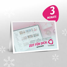 Laden Sie das Bild in den Galerie-Viewer, 3 Monats-Geschenk-Gutschein Weihnachtsmotiv